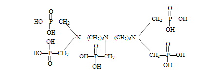 双1，6-亚己基三胺五甲叉膦酸（BHMTPMPA）结构式